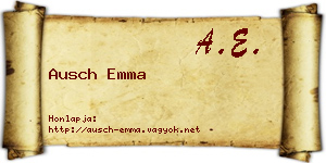 Ausch Emma névjegykártya